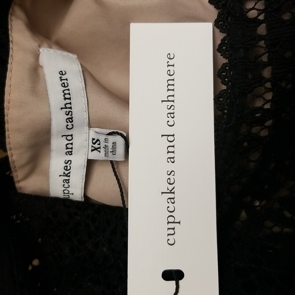 Women's Cupcakes and Cashmere black lace top NWT - Picture 9 of 11